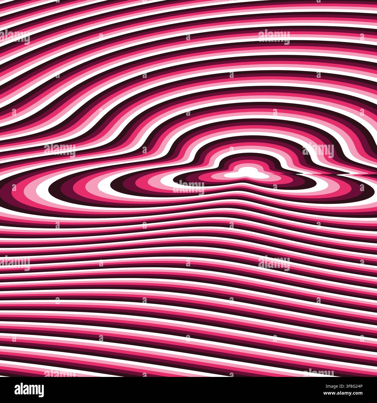 Abstract Pink Ripple Wavy Concentric Line Pattern Vector Illustration Stock Vector