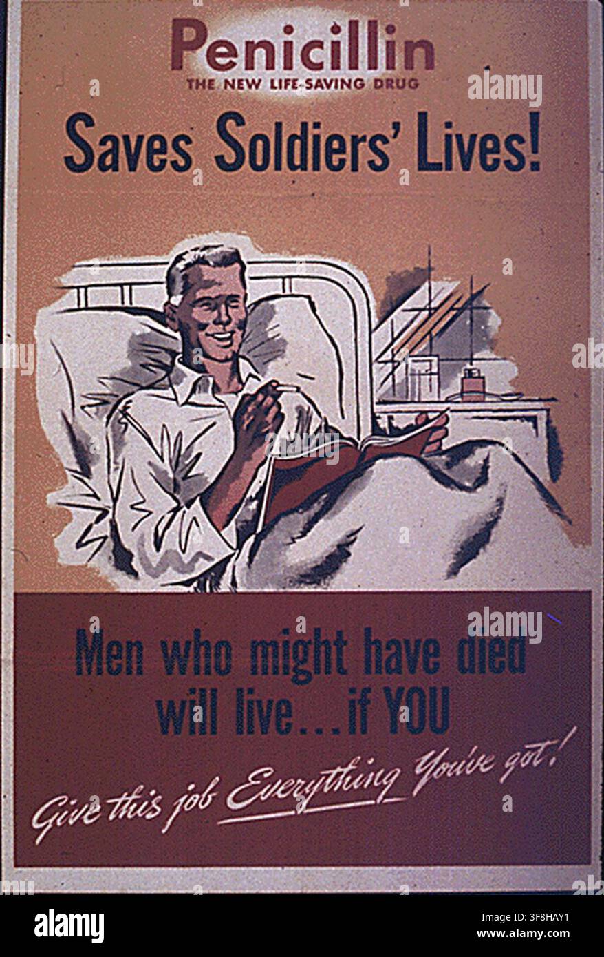 Penicillin poster hi-res stock photography and images - Alamy
