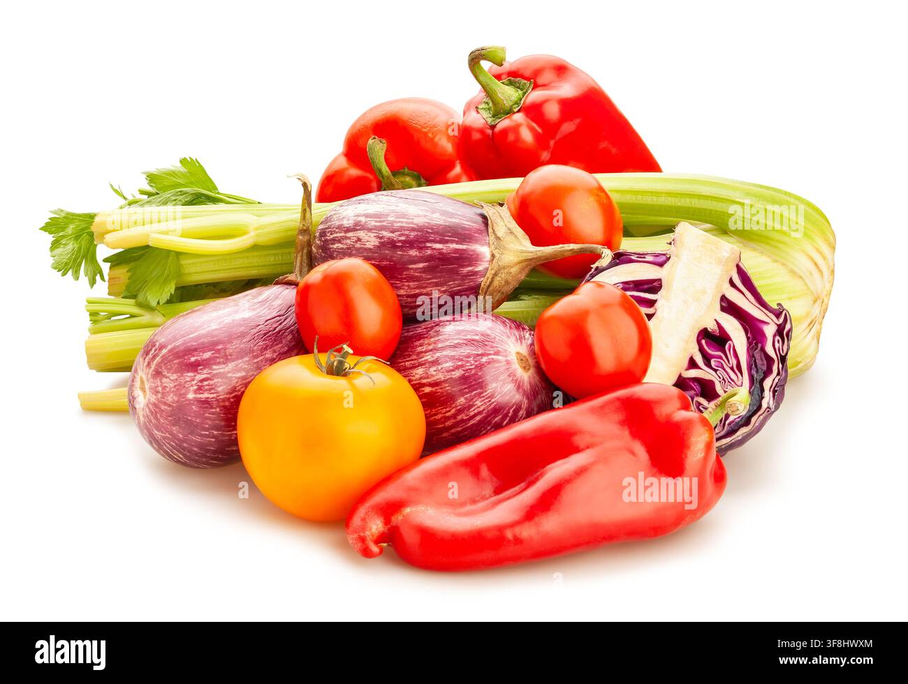 vegetable mix path isolated on white Stock Photo