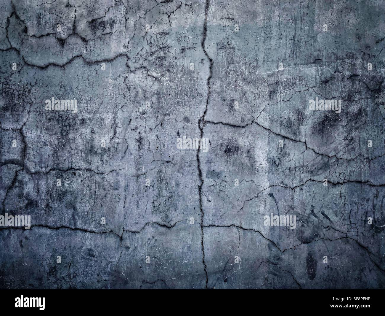 Cracked Concrete Wall Texture Background Stock Photo
