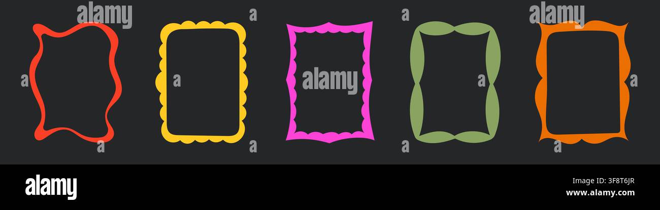 Vibrant Decorative Frame Collection Stock Vector