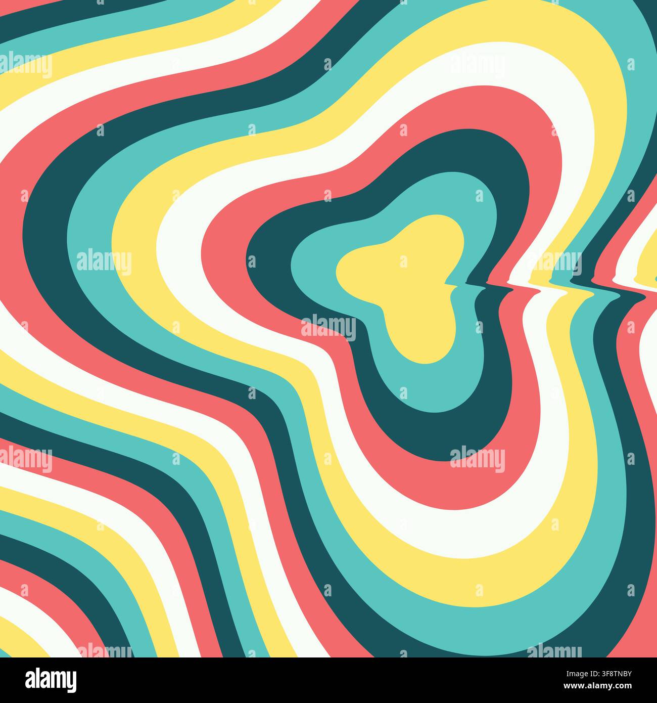Retro colorful abstract wavy background vector illustration Stock Vector