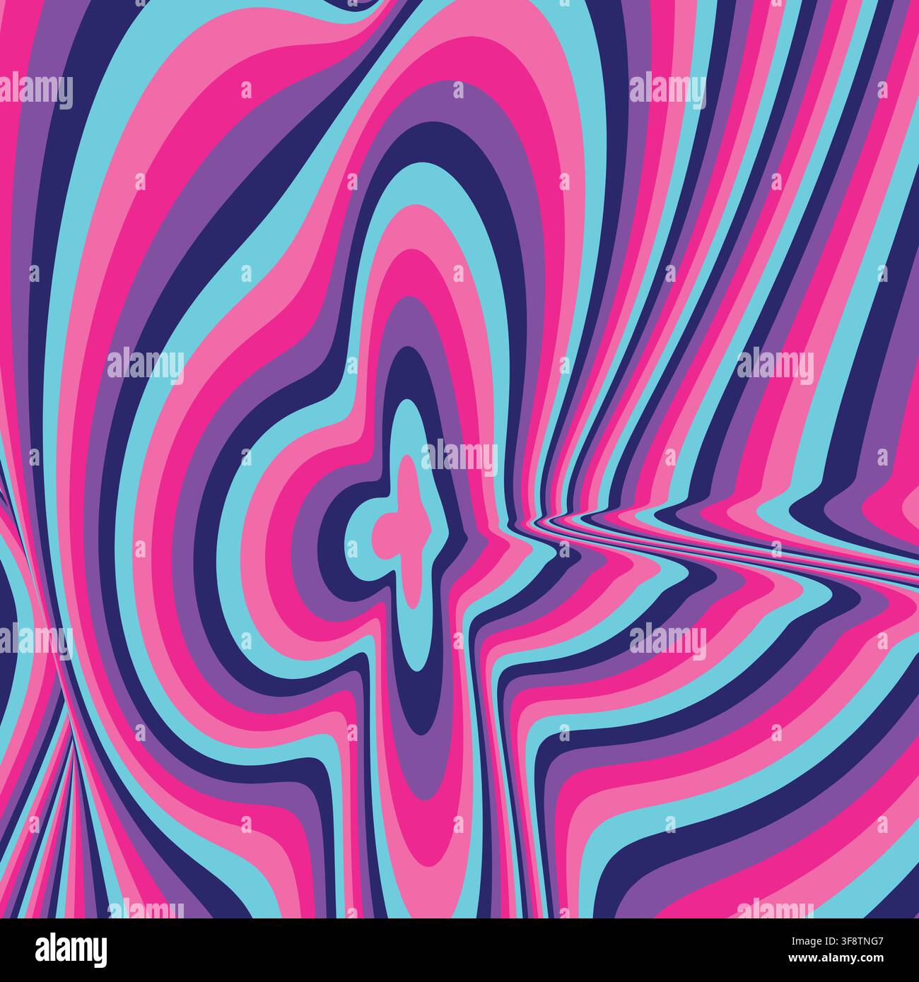 Vibrant psychedelic distorted liquid wave background vector illustration Stock Vector