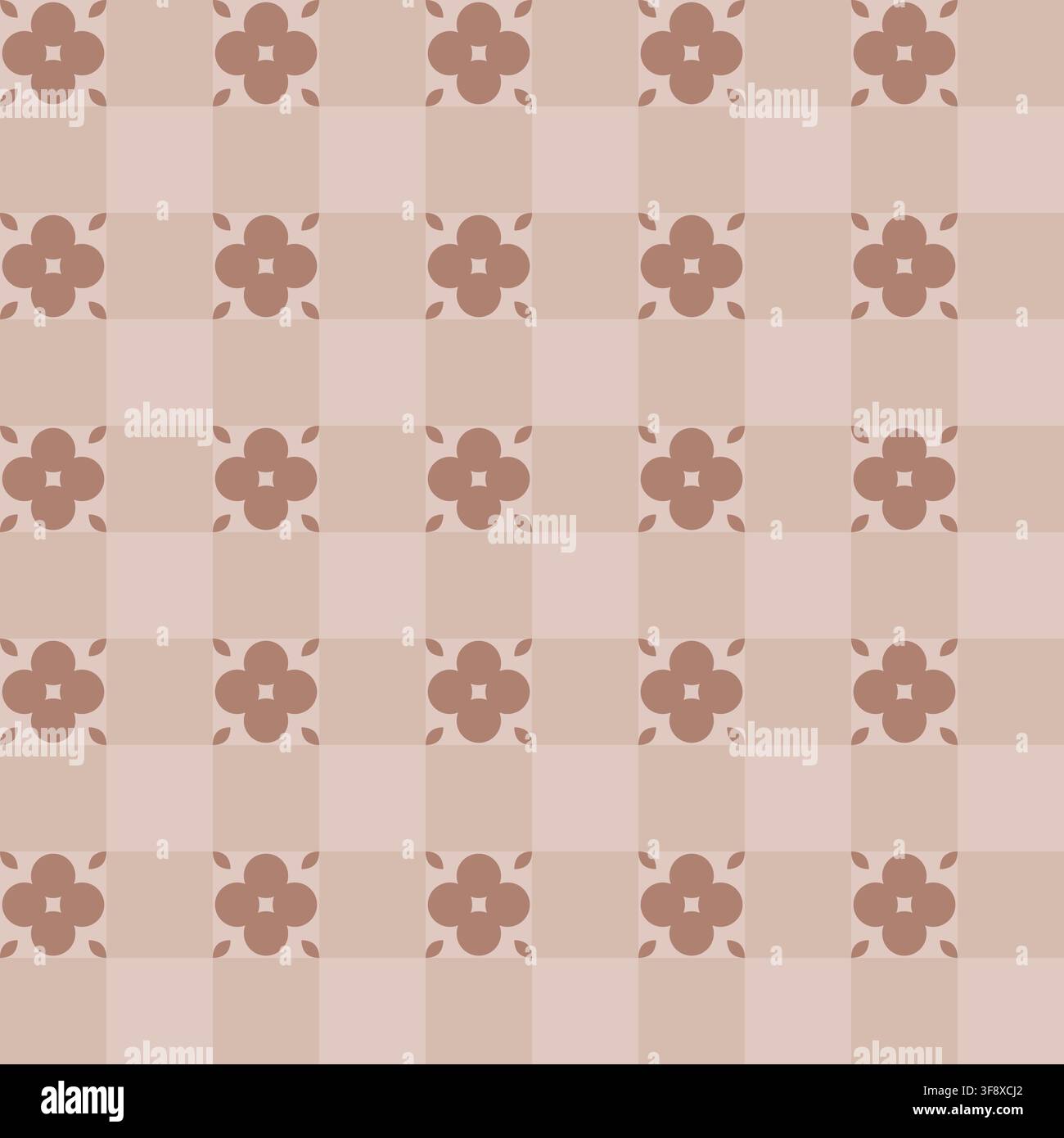 Retro checkerboard and check seamless pattern with modern geometric textile print vector illustration Stock Vector