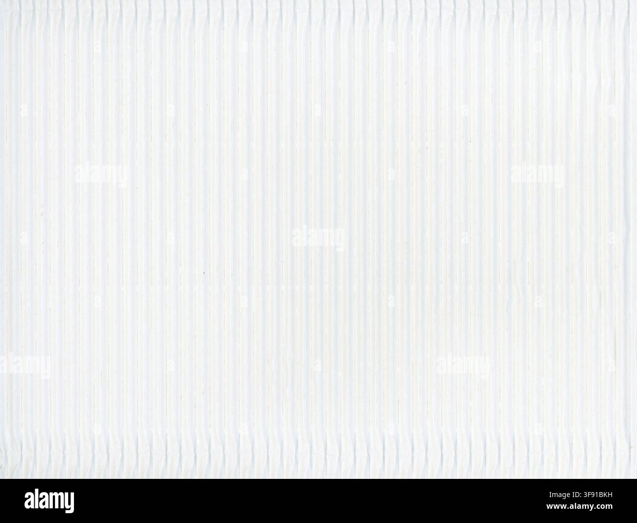 white corrugated cardboard texture useful as a background Stock Photo