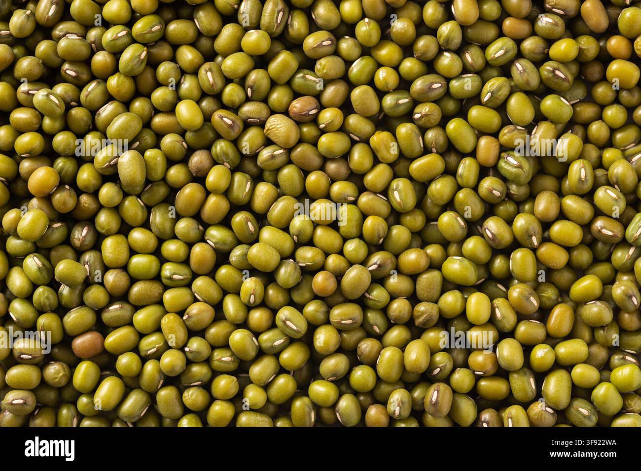 Raw Green Mung Beans Surface Texture Background Stock Photo