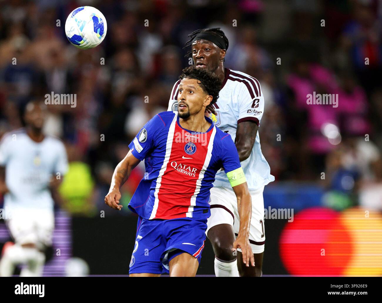 Marquinhos Of Paris Saint Germain And Tammy Abraham Of Aston Villa In marquinhos-of-paris-saint-germain-and-tammy-abraham-of-aston-villa-in