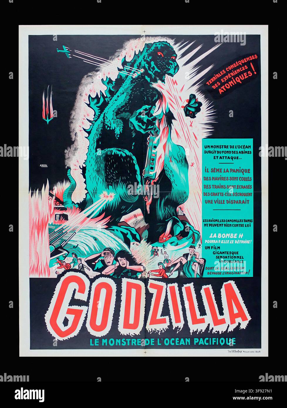 Godzilla - Original movie poster Stock Photo - Alamy