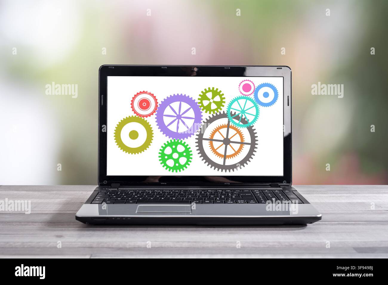 Cooperation concept shown on a laptop screen Stock Photo