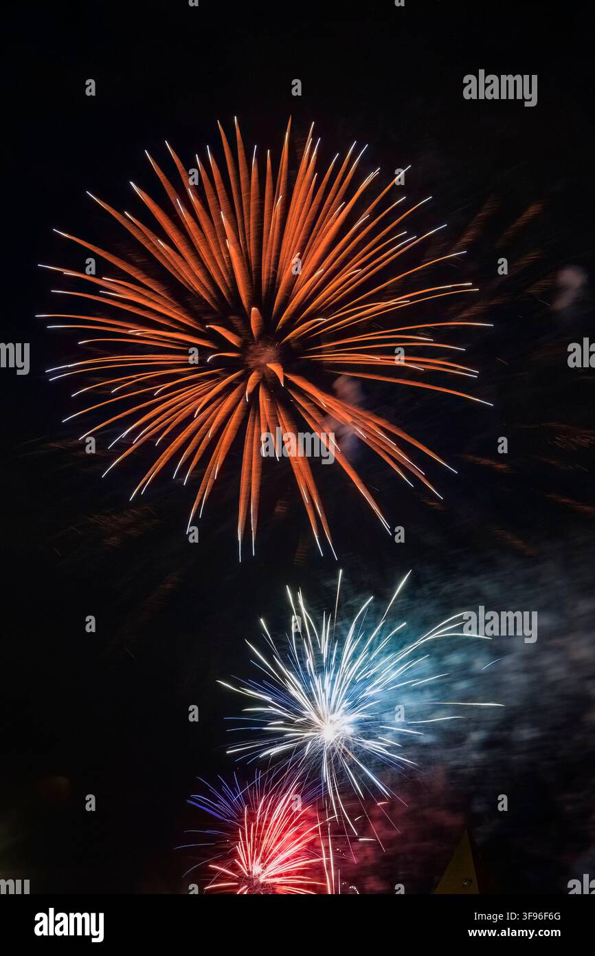 Fireworks 7-5-26 Piedmont, OK Stock Photo