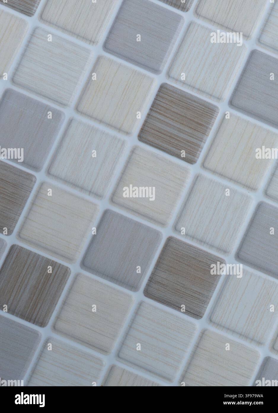 Vertical Ceramic Mosaic Tile Wall Texture Background Stock Photo