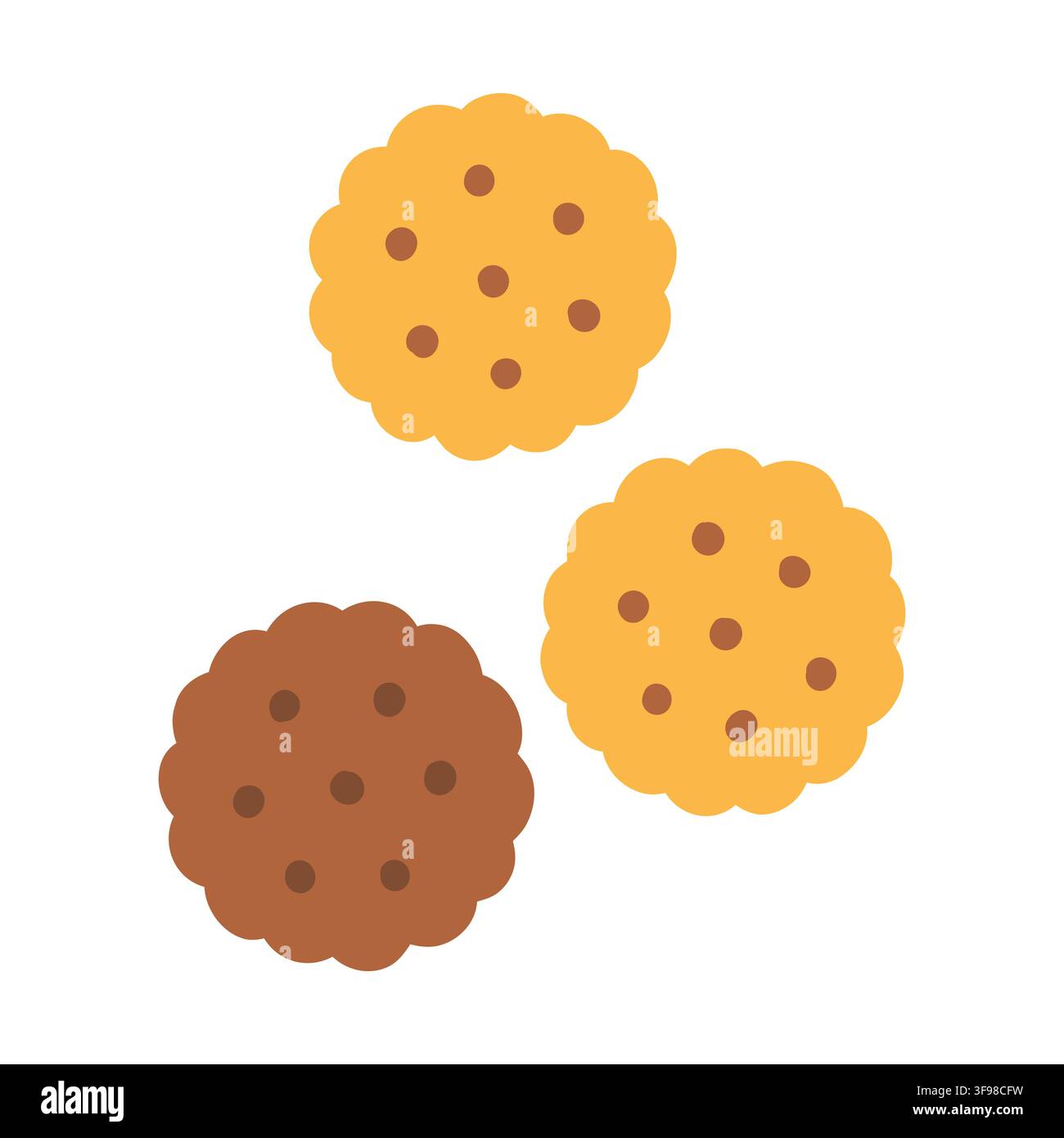 Crispy biscuits and chocolate cookies vector illustration. Ideal for bakery, snack packaging, picnic treats, tea time, dessert menus, and food icons Stock Vector