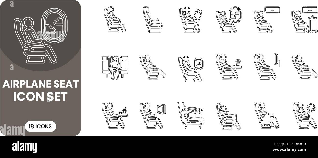 Minimalist Line Web Icon Set Vector Stock Vector