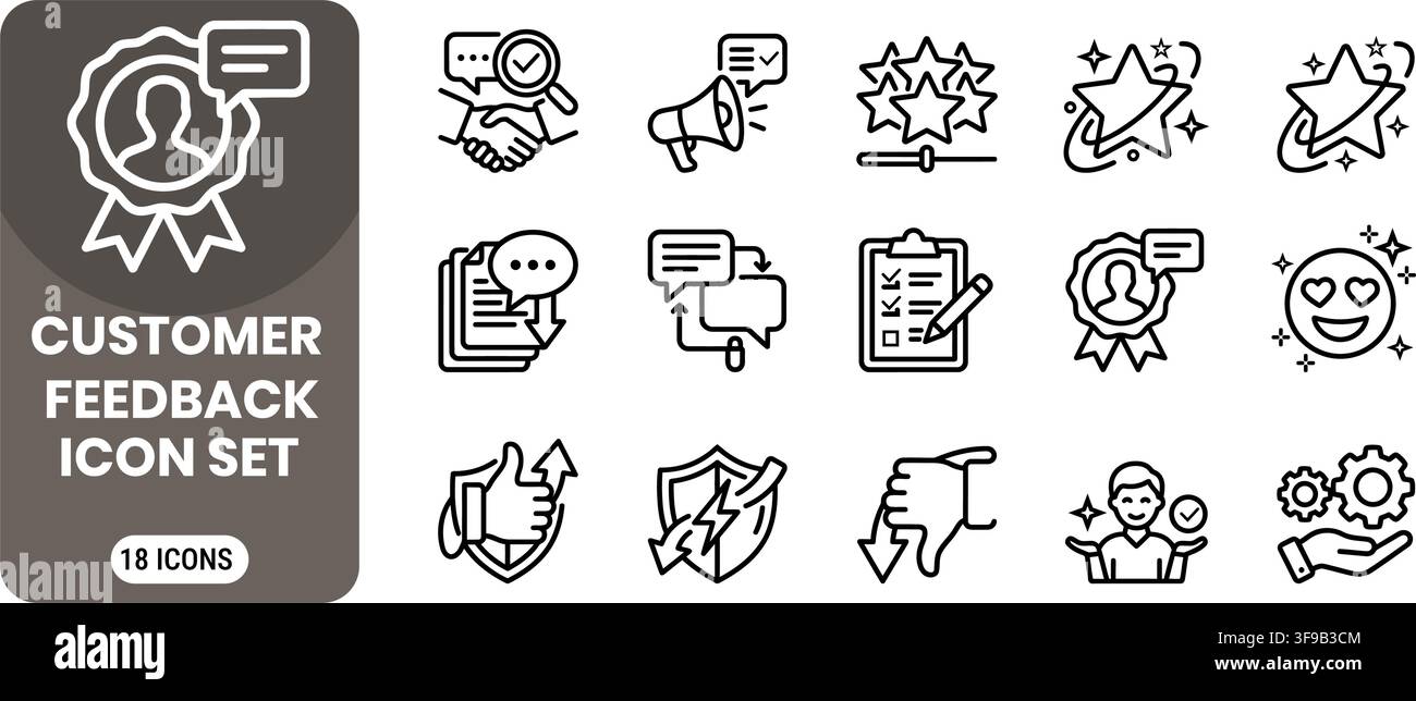 Minimalist Line Web Icon Set Vector Stock Vector