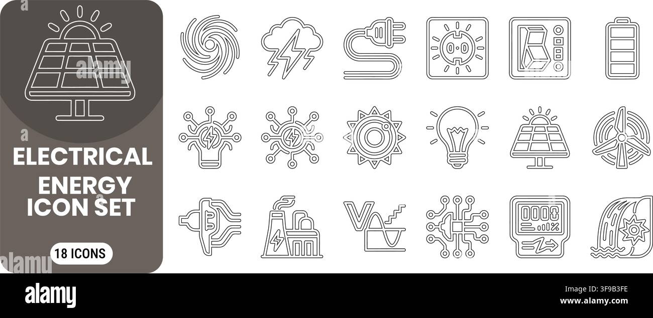 Minimalist Line Web Icon Set Vector Stock Vector