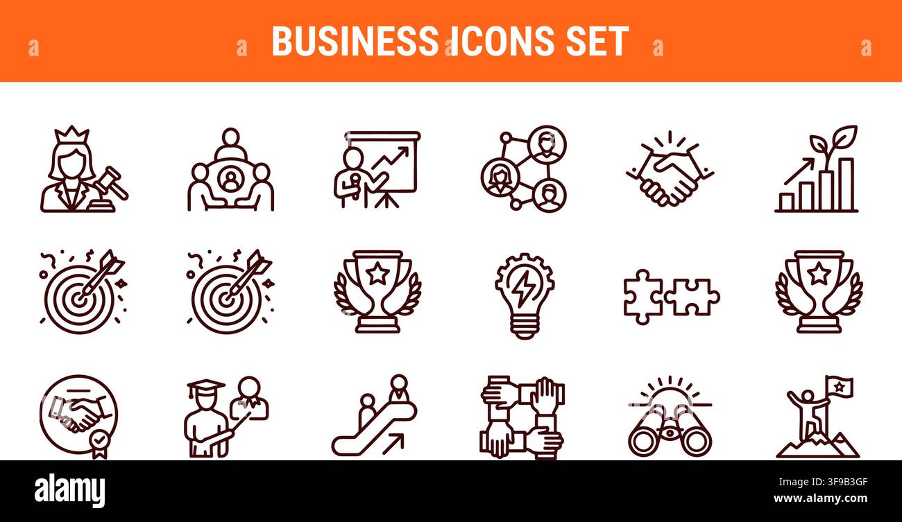 Minimalist Line Web Icon Set Vector Stock Vector