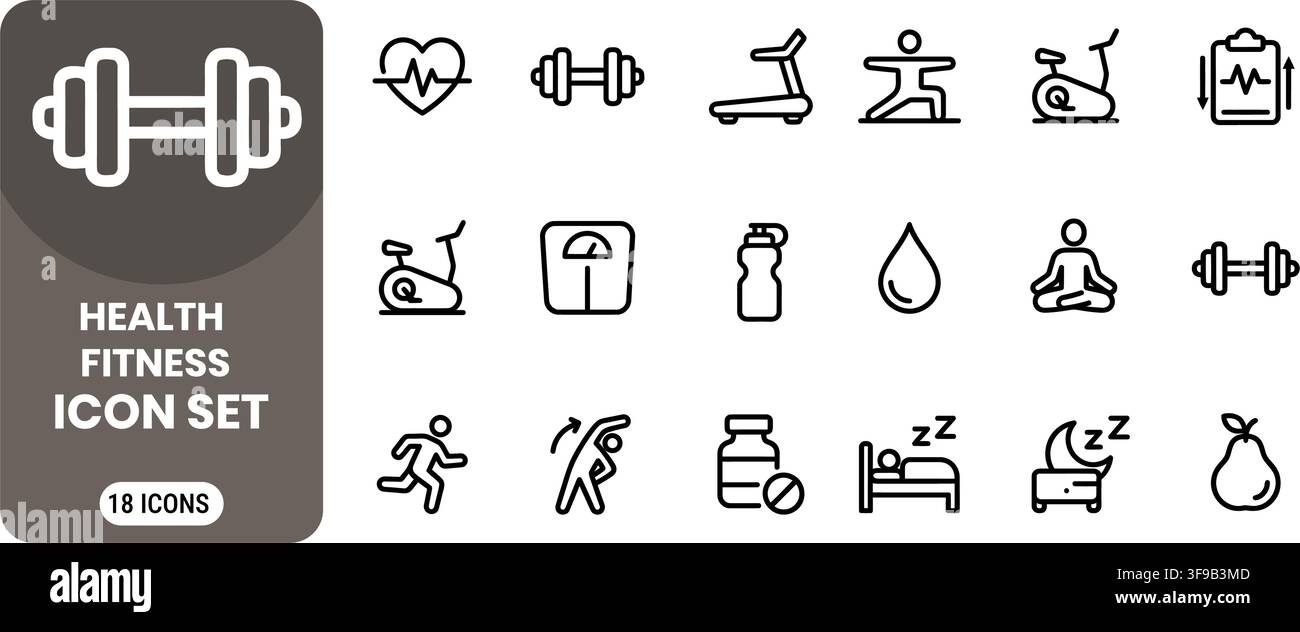 Minimalist Line Web Icon Set Vector Stock Vector