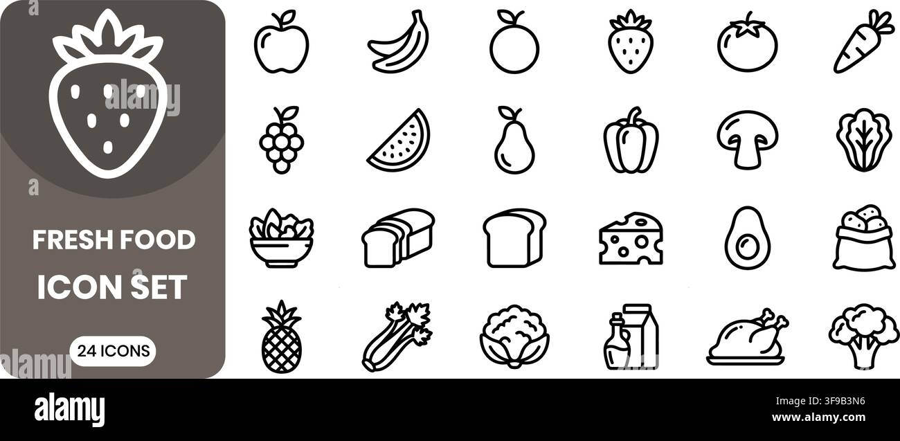 Minimalist Line Web Icon Set Vector Stock Vector