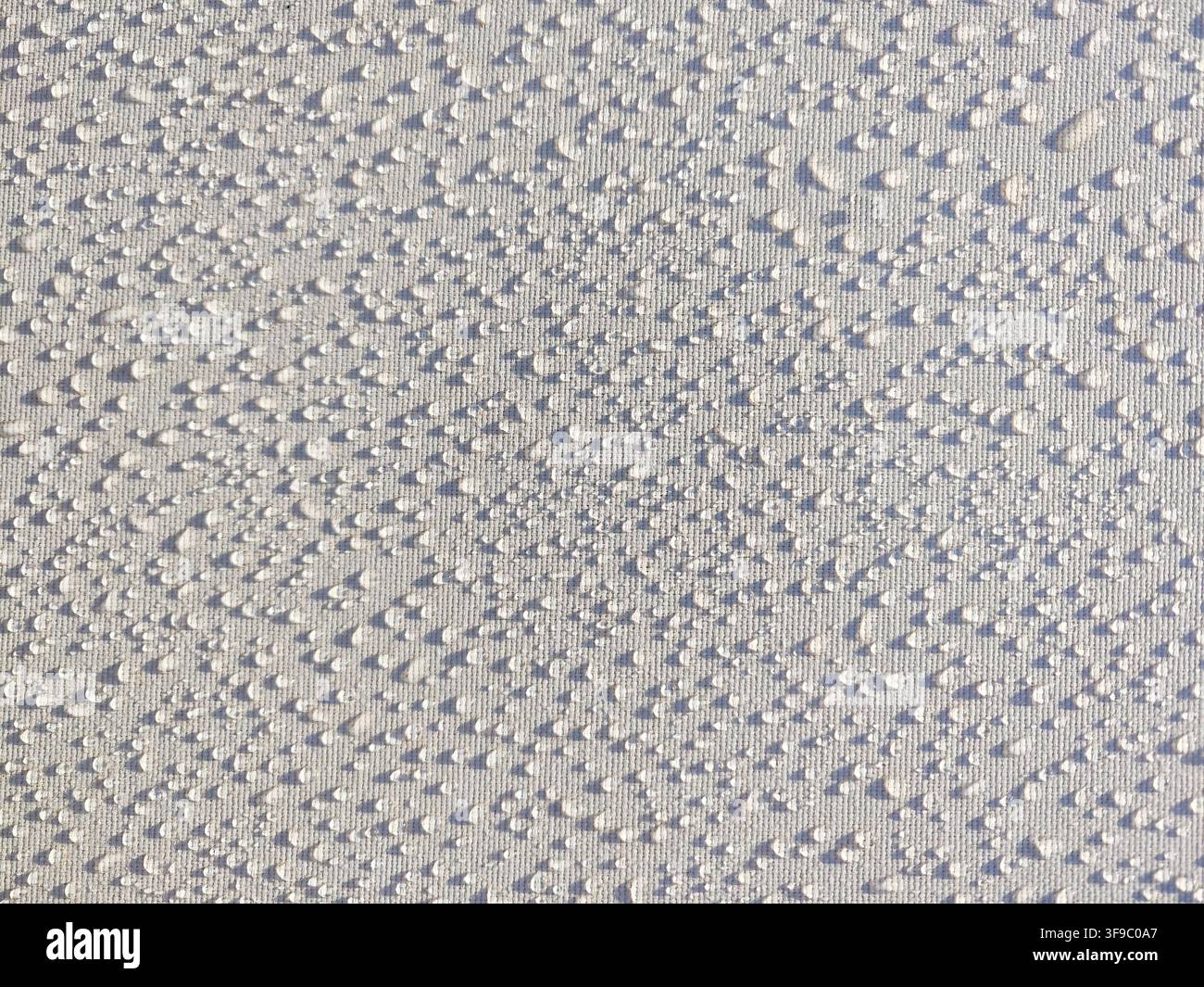 Water droplets on a waterproof fabric Stock Photo