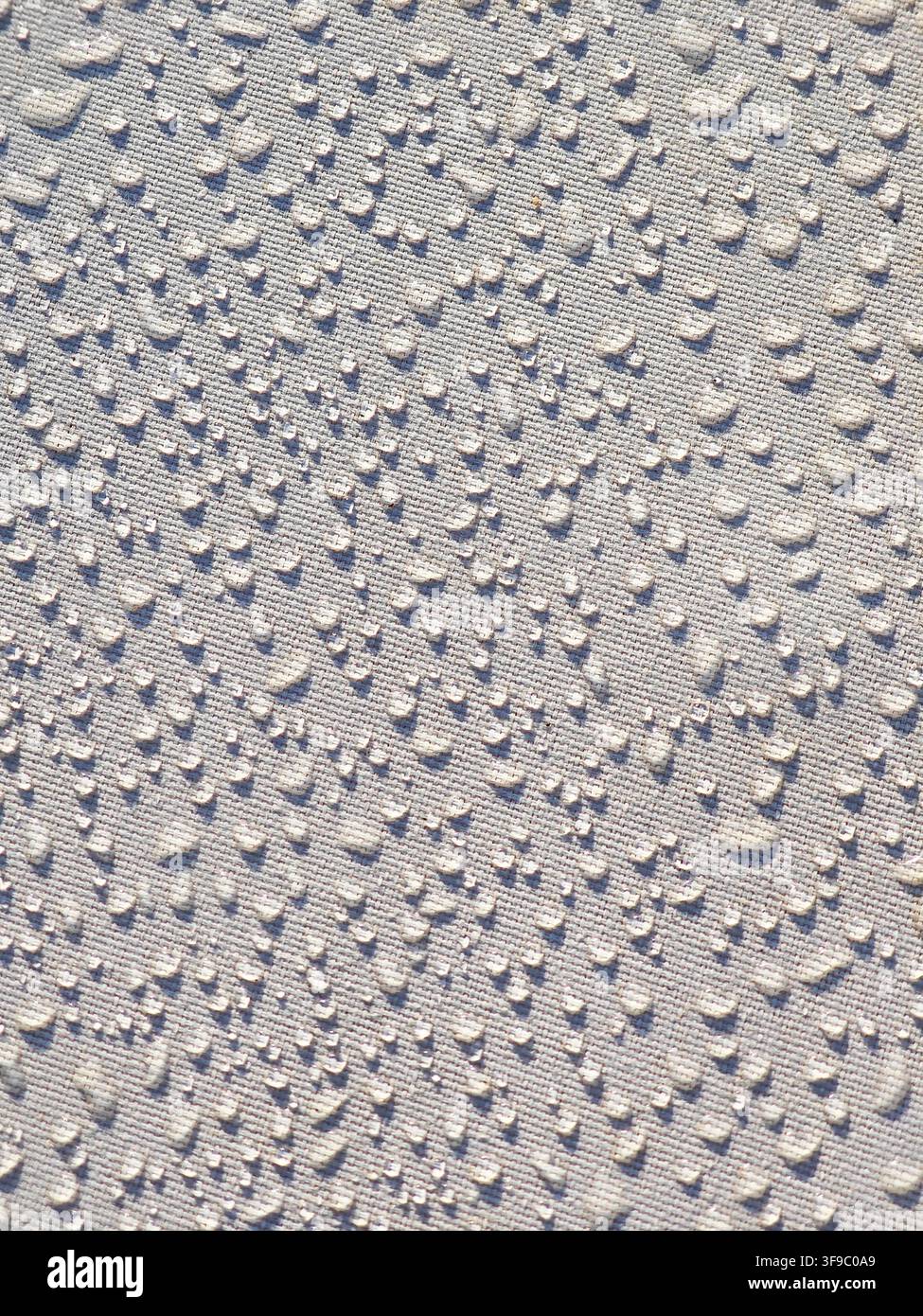 Water droplets on a waterproof fabric Stock Photo