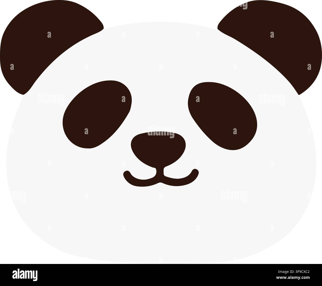 Simple and flat colored Panda Stock Vector