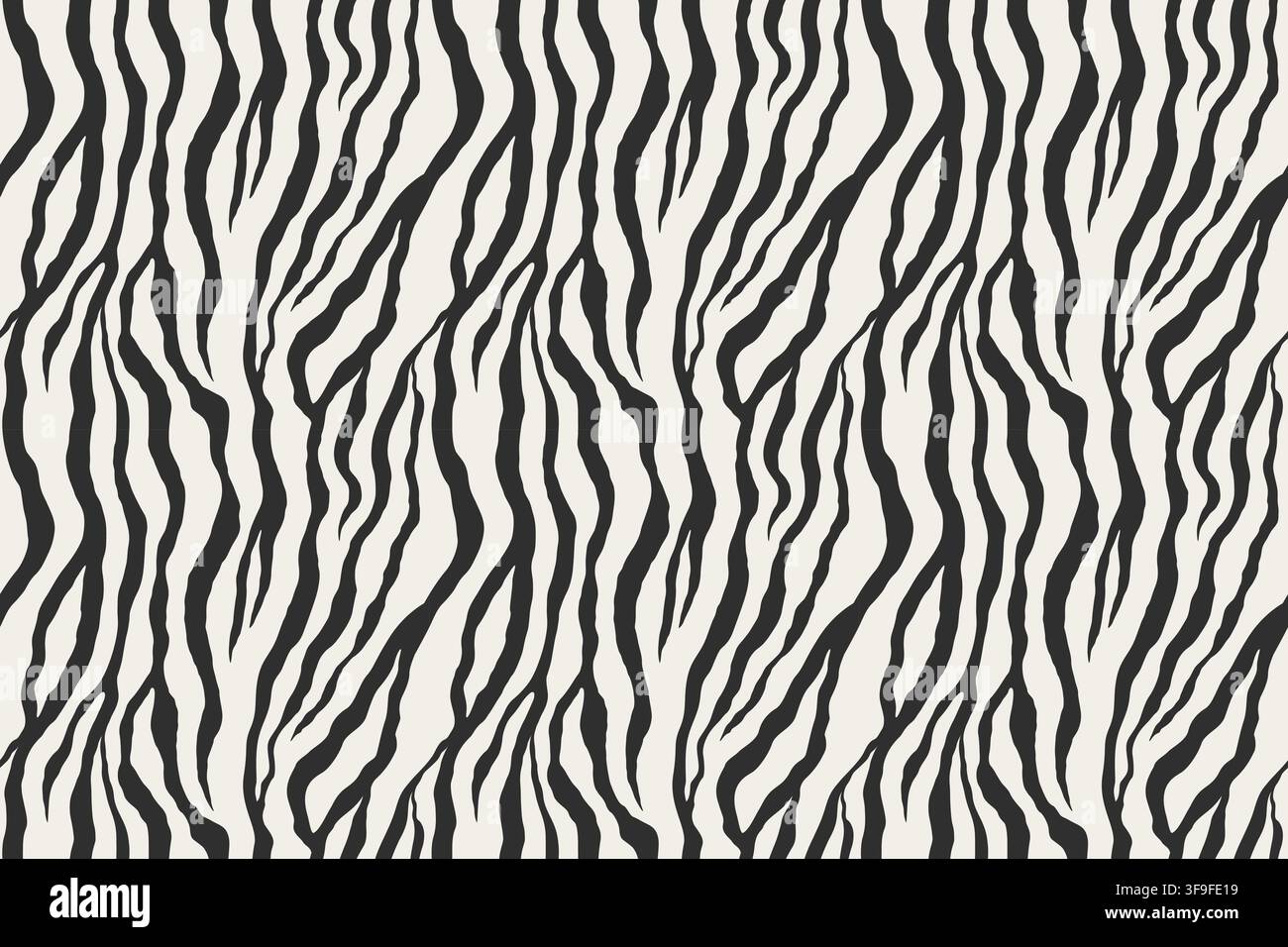 Wild Animal Seamless Pattern. Zebra Print. Stock Vector