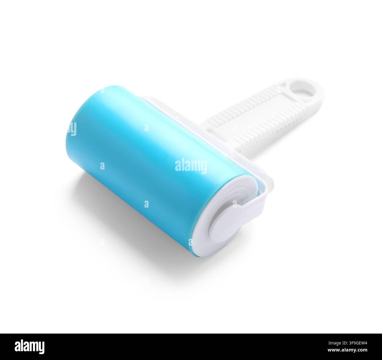 New lint roller on white background Stock Photo