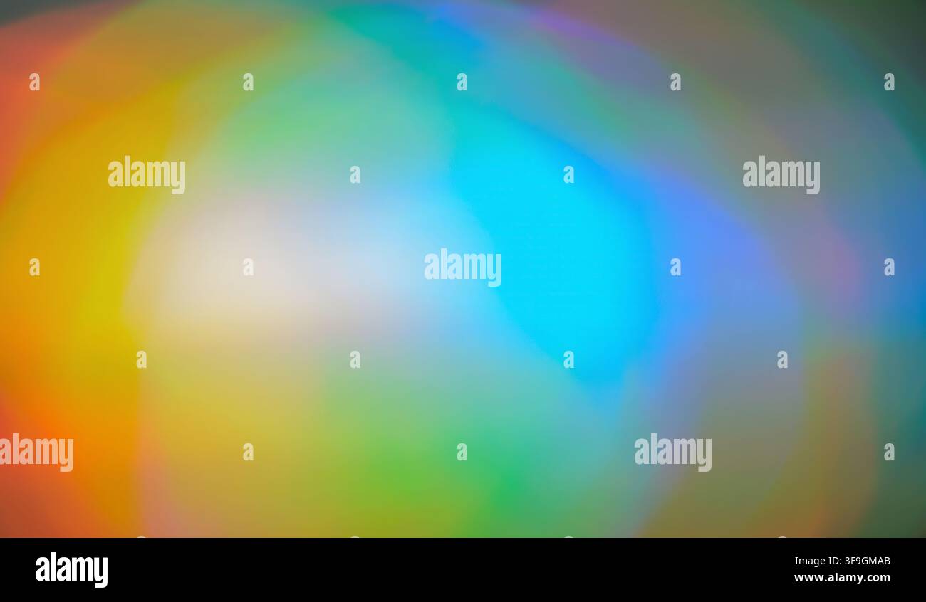 Abstract rainbow color spots background with copy space Stock Photo