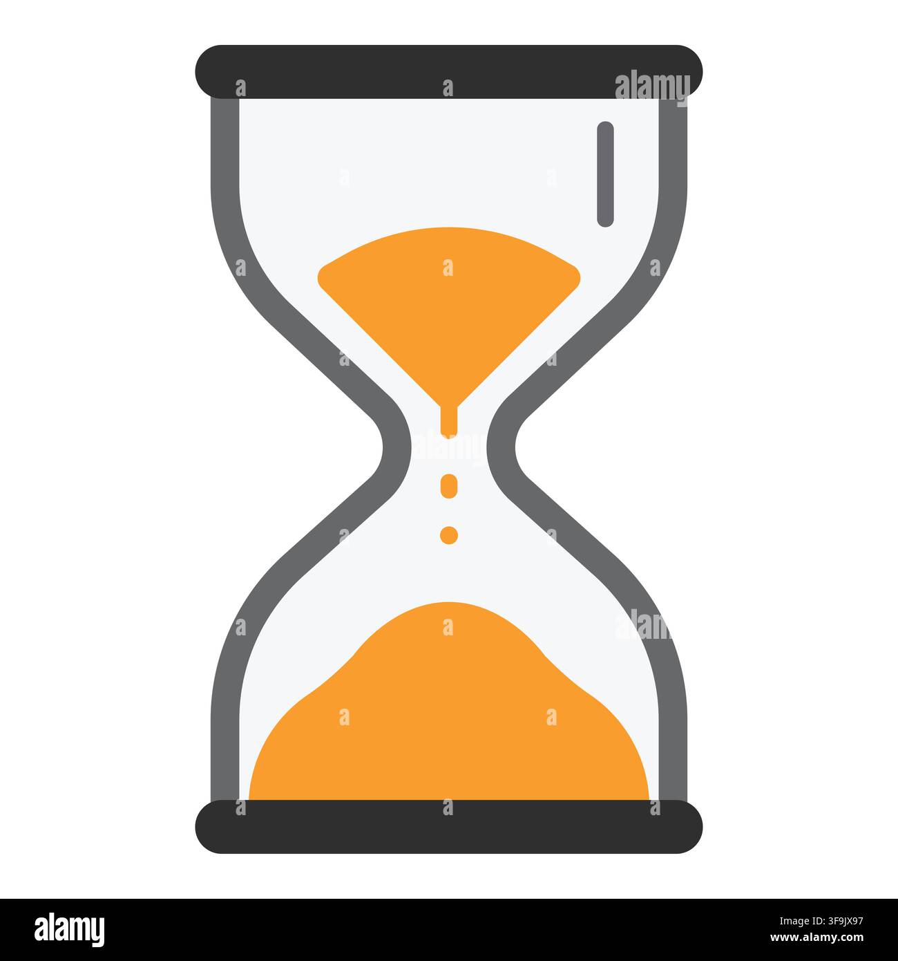 Hourglass sand timer clock icon vector illustration isolated on white background Stock Vector