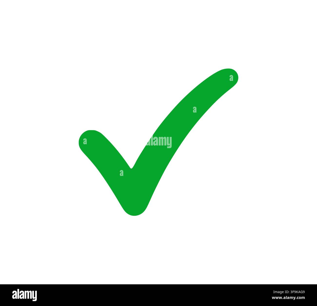 Simple Green Tick Mark Logo Vector For Quality Approval Concept Stock Vector