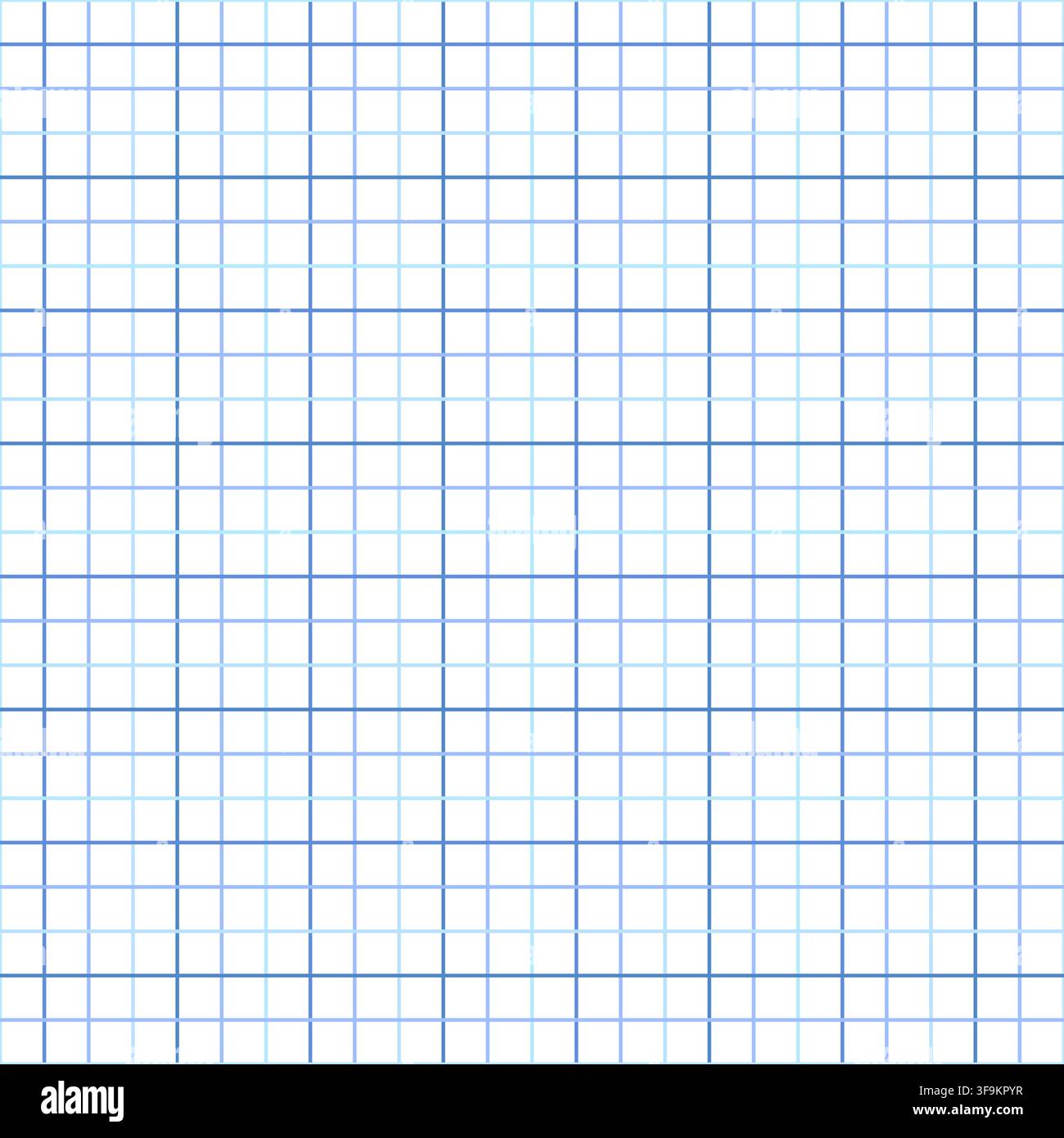 Blue engineering millimeter graph paper seamless pattern, vector technical coordinate grid background for architectural blueprint planning and math Stock Vector