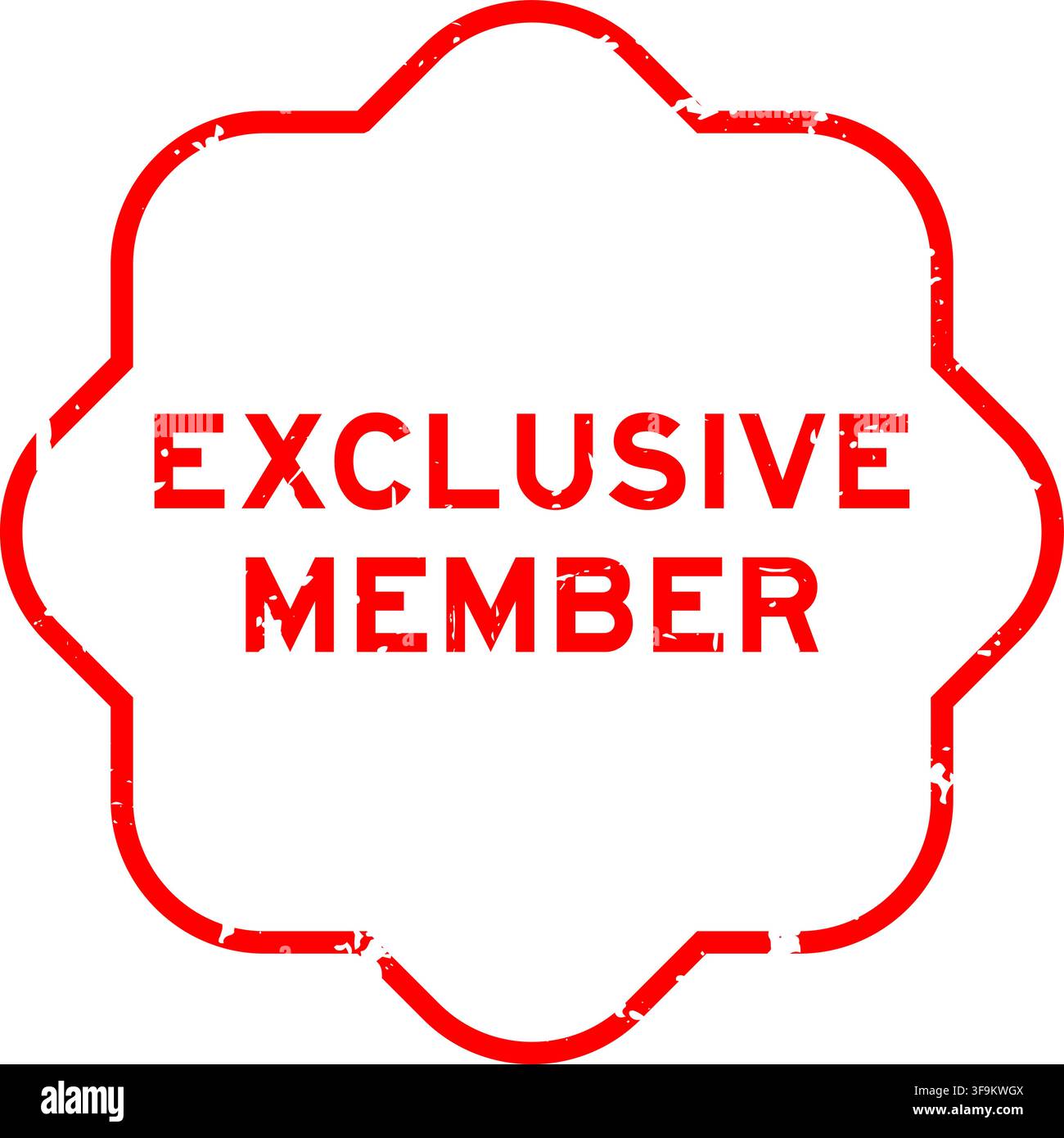 Grunge red exclusive gift word square seal stamp on white background Stock Vector