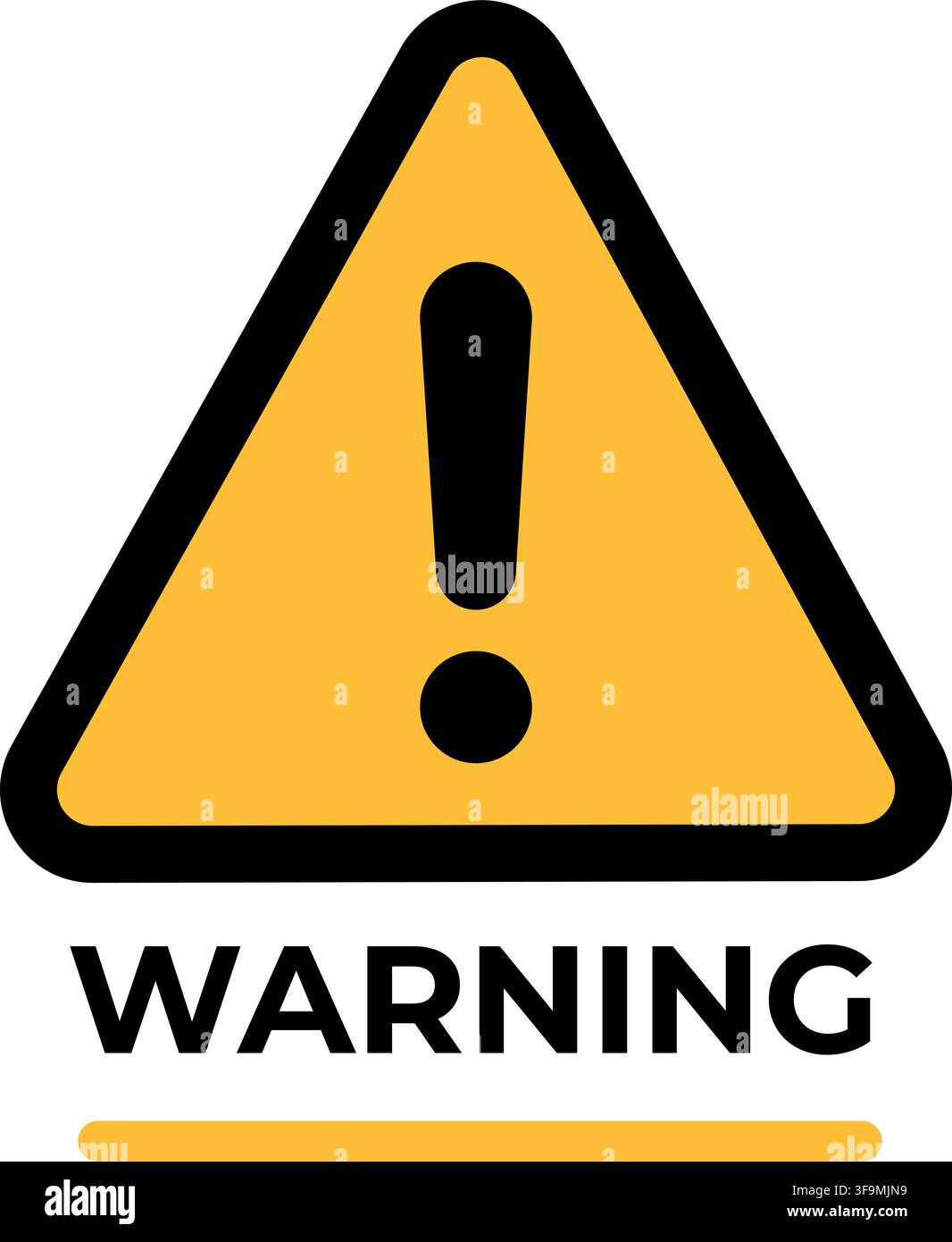 General Warning Sign with Exclamation Mark Stock Vector