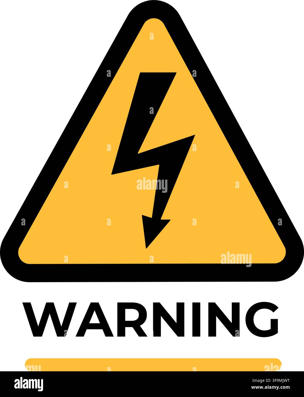 High Voltage Electrical Hazard Warning Sign Stock Vector