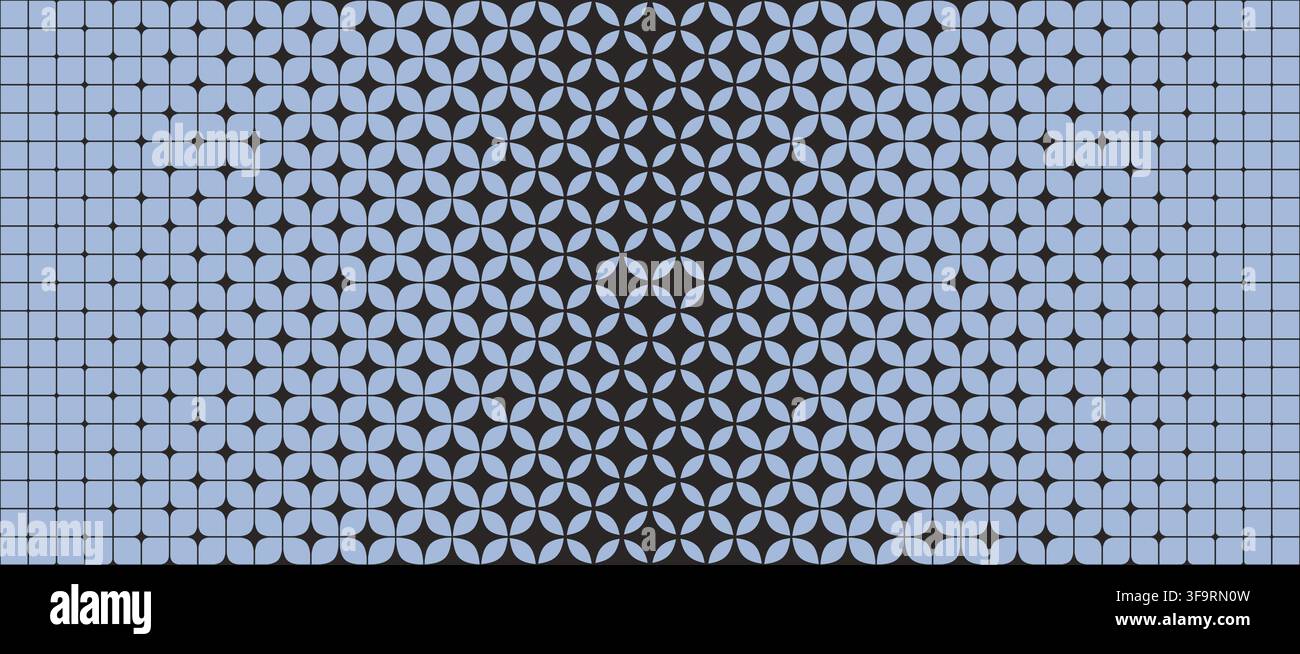 Grey blue geometric star gradation background. Sparkle grid gradient pattern. Abstract repeating mosaic pattern wallpaper. Repeated retro lattice wireframe backdrop. Vector texture pattern Stock Vector