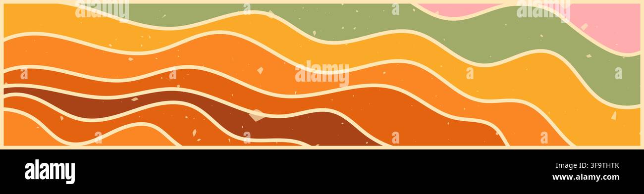 Zebra groovy picture with color waves. Stock Vector