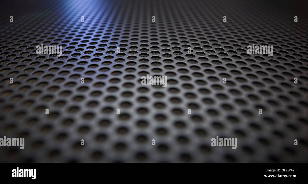 Black speaker grille texture as a background Stock Photo