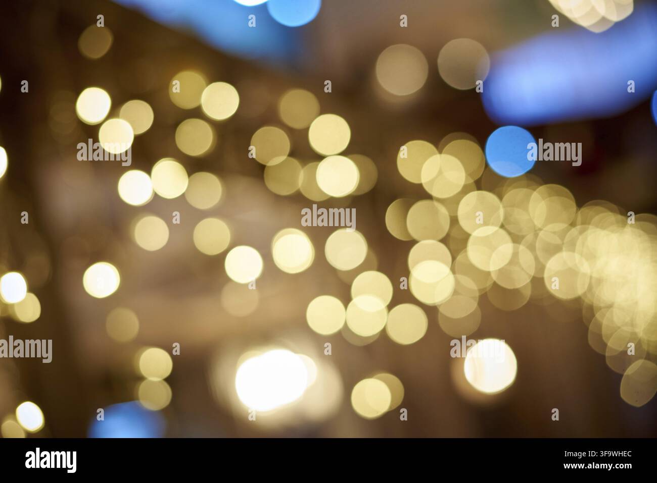 Defocused colored night lights background Stock Photo