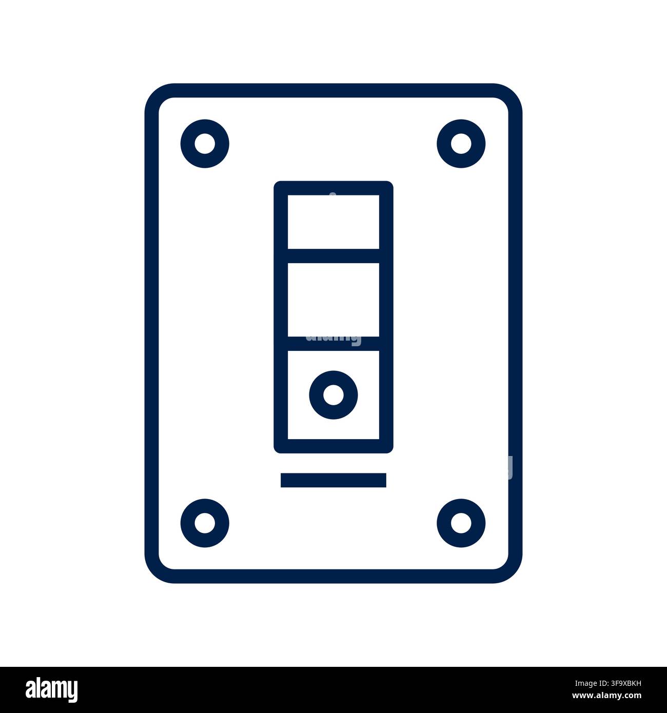 Electrical Light Switch Line Vector Icon. Stock Vector