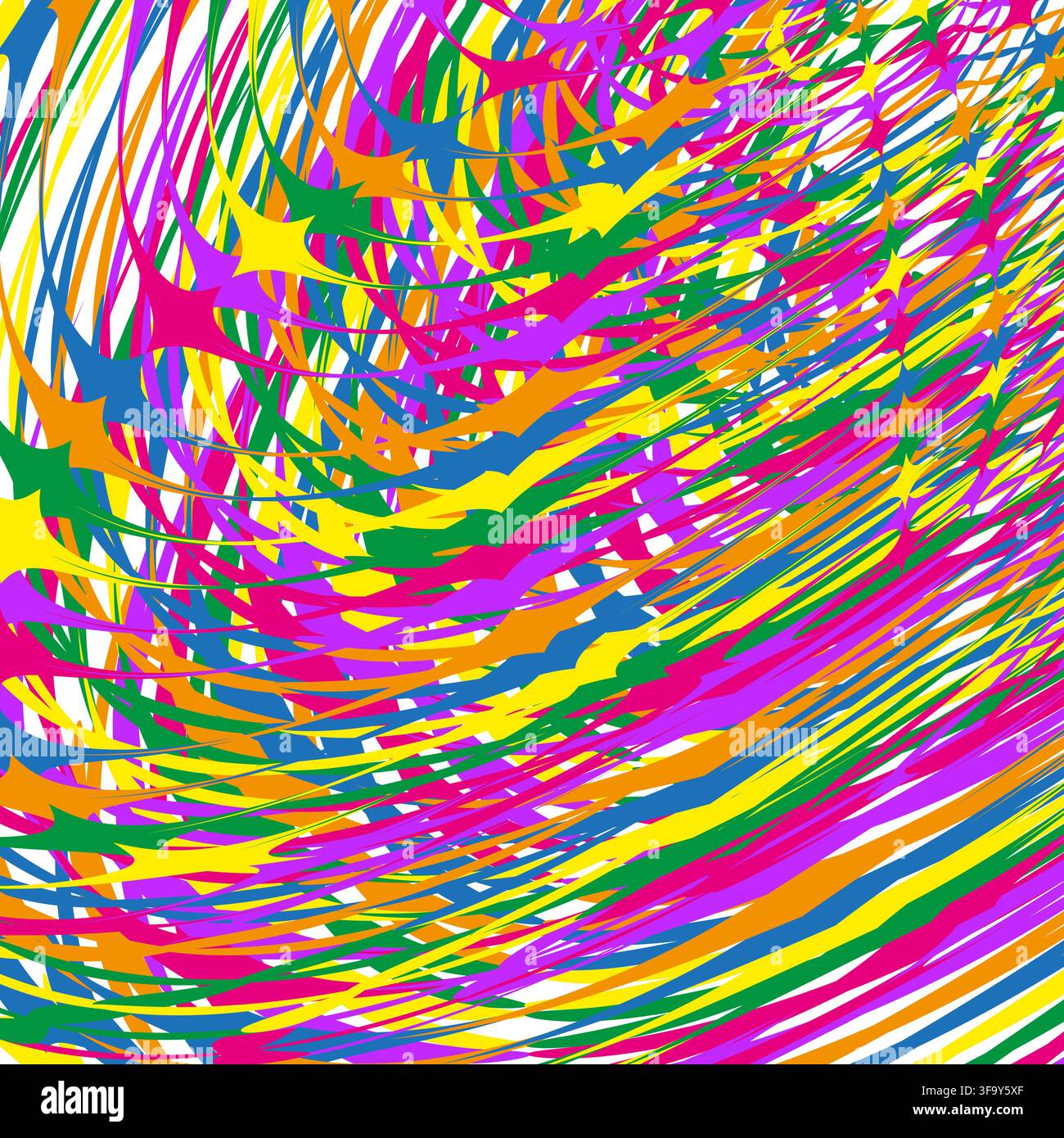 Wave line curve vector shape features colorful chaotic pattern. It represents creative abstract background. eps 10 Stock Vector