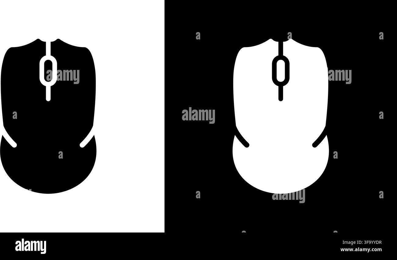 Computer Mouse Solid Icon. Digital Navigation, User Interface, And Device Control Silhouette Symbol. Technology And Computing. Isolated Vector Stock Vector