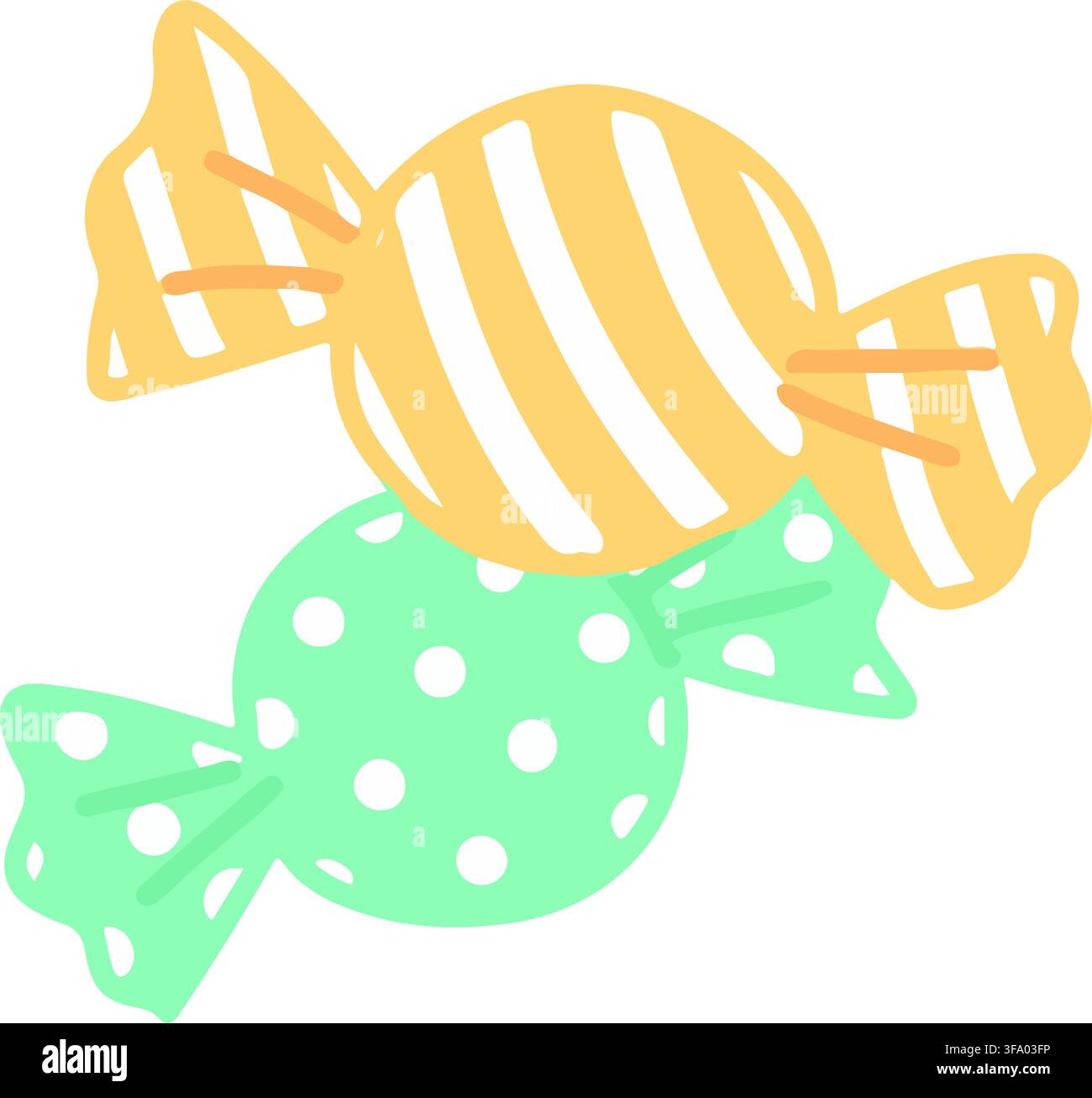 Simple and flat colorful candies Stock Vector