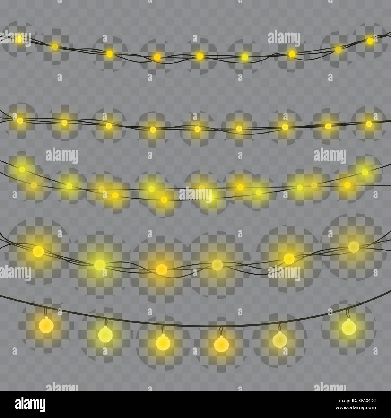 Christmas golden lights Stock Vector