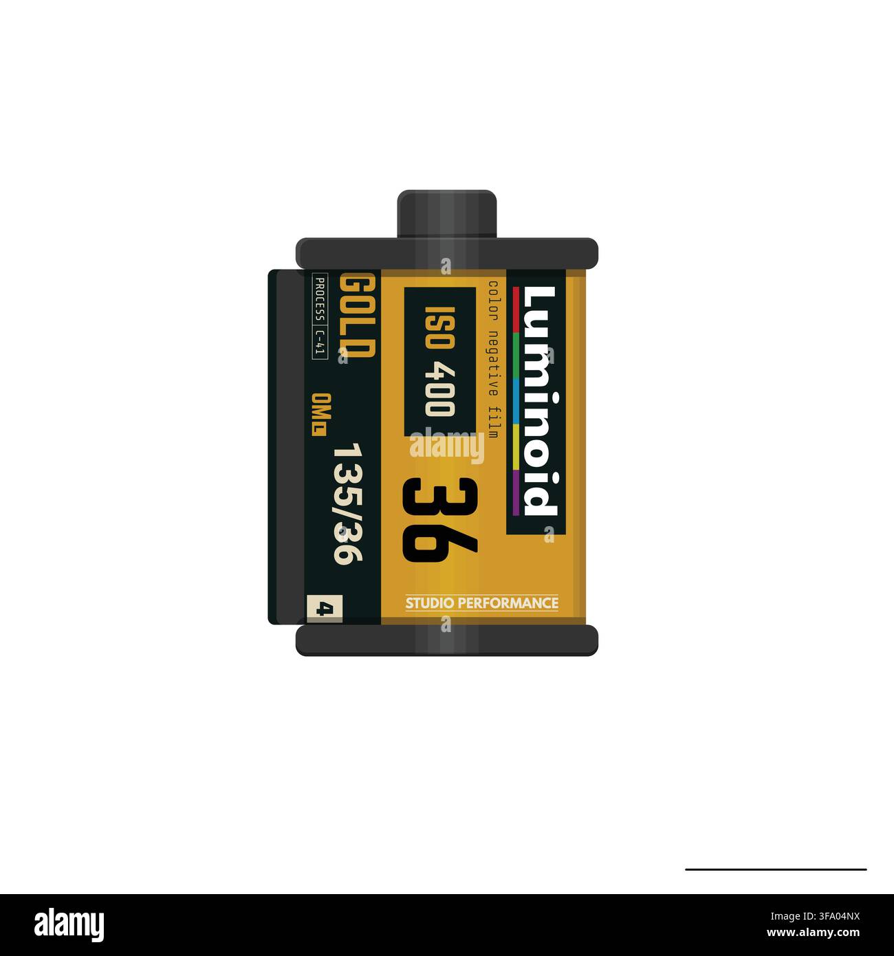 35mm film cartridge Stock Vector