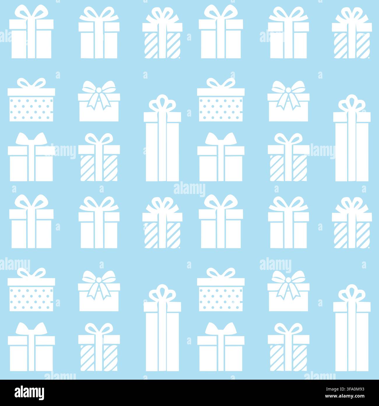 Minimal seamless pattern with repeating gift box icons digital products Stock Vector