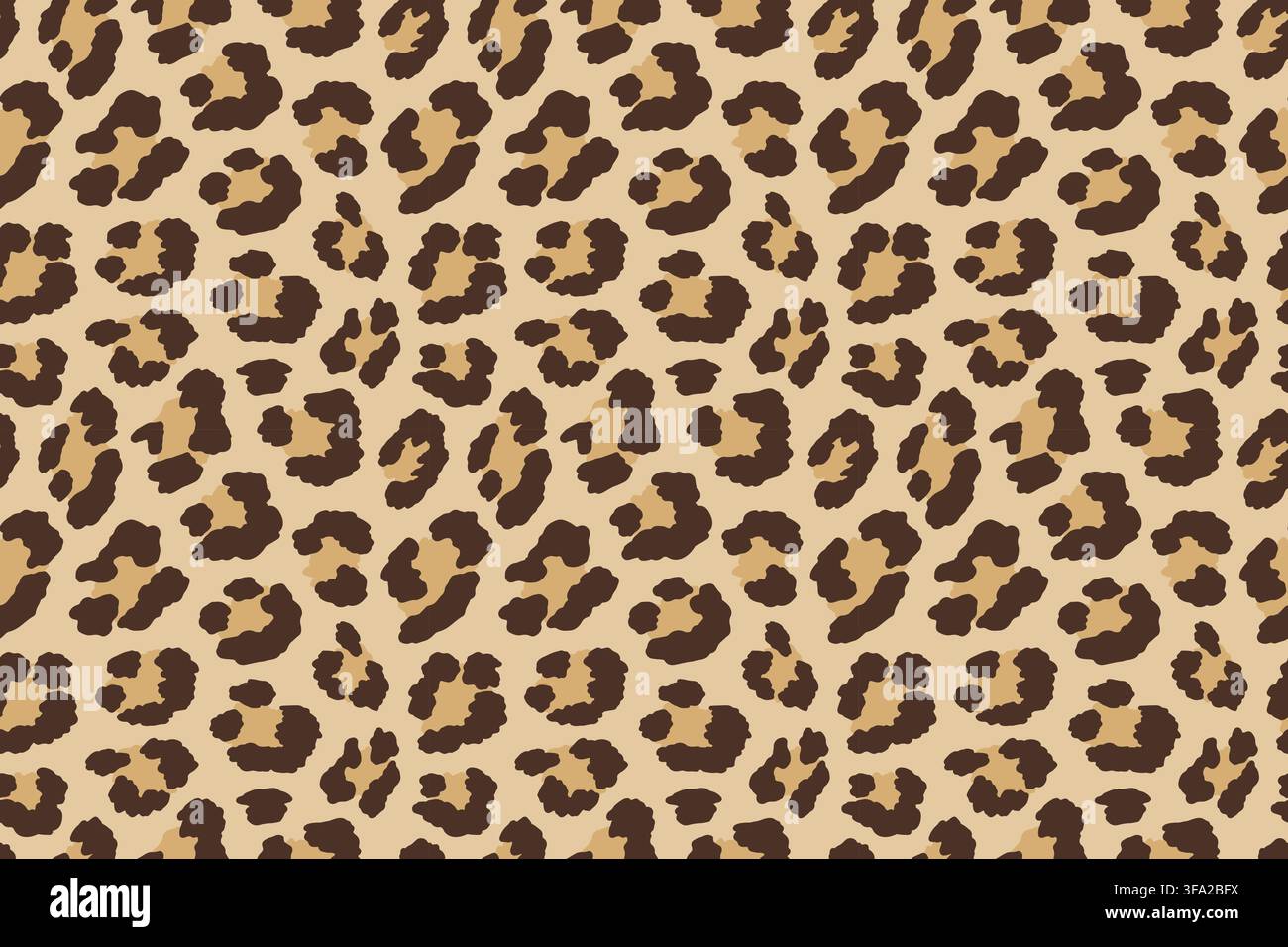 Wild Animal Seamless Pattern. Leopard Print. Stock Vector