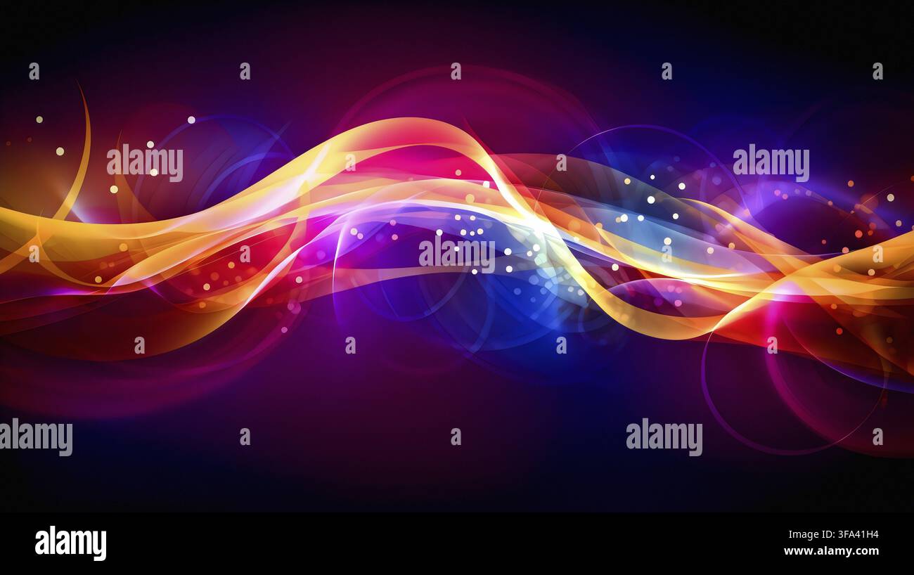 Abstract line and light multi color background - 3D-Rendering Stock Photo