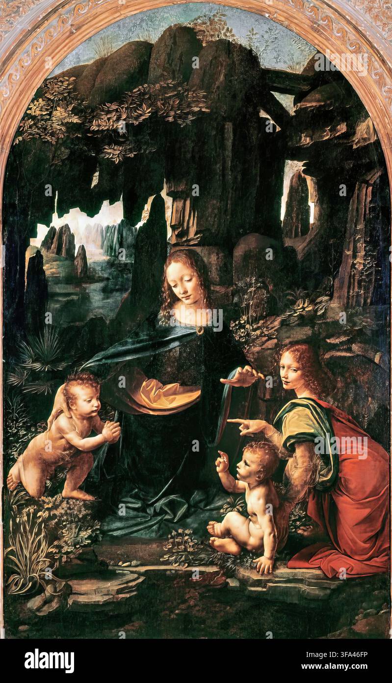 The virgin of the rocks da vinci 1483 hi-res stock photography and