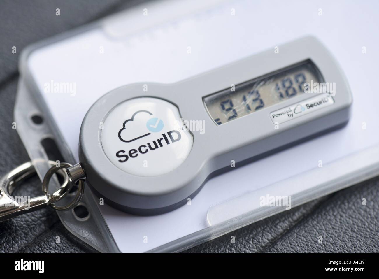 SecurID RSA secure access and authentication device for network security and identity encrypted management technology Stock Photo