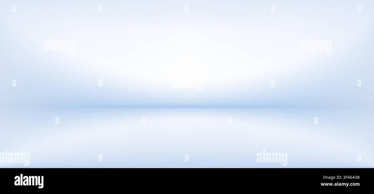 Abstract blue-grey studio room with gradient light effects. Stock Vector